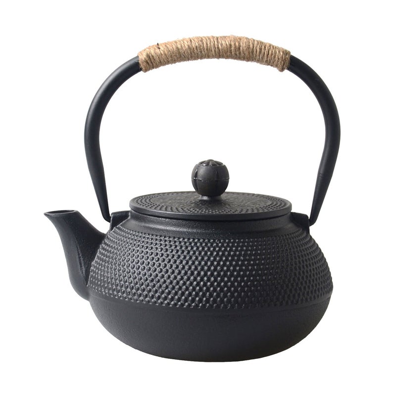 Hwagui - Cast Iron Teapot With Stainless Steel Infuser For Loose Leaf Tea And Teabags, Cast Iron Tea Kettle Stovetop Safe, 800ml/27oz - Image 1